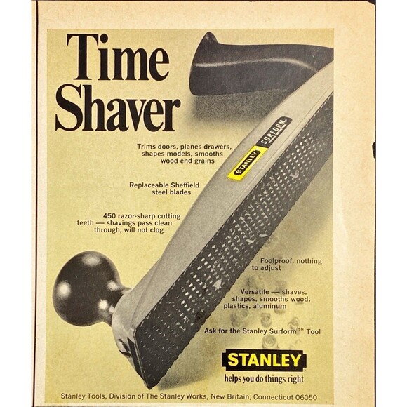 Stanley Works Time Saver Trimmer "helps you do things right" Vtg Print Ad 1968 - Picture 3 of 3